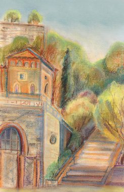 kasaba terachina güneşli bir günde