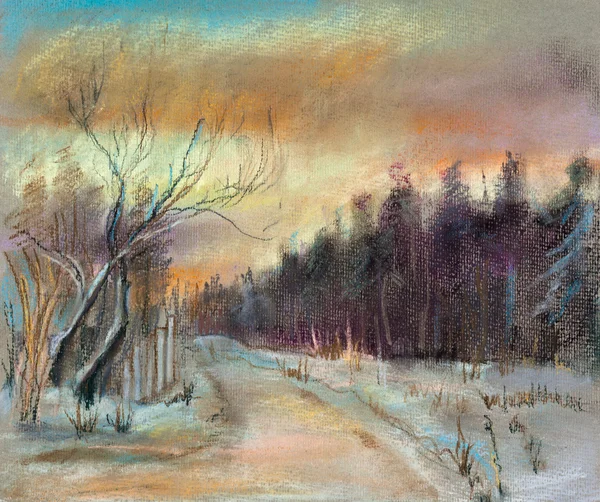 Winter sunset — Stock Photo, Image