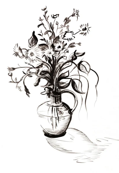 Bouquet blanco y negro — Foto de Stock