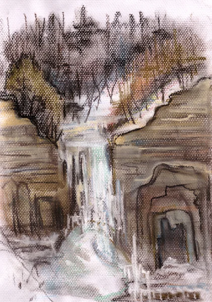 冷凍滝 — ストック写真