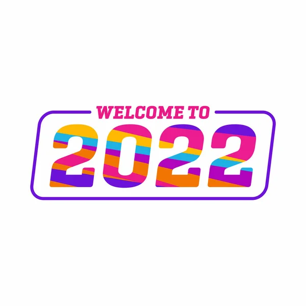 Yeni Yıl 2022, Mutlu Yıllar 2022, Tipografi 2022 Renkli Metin.