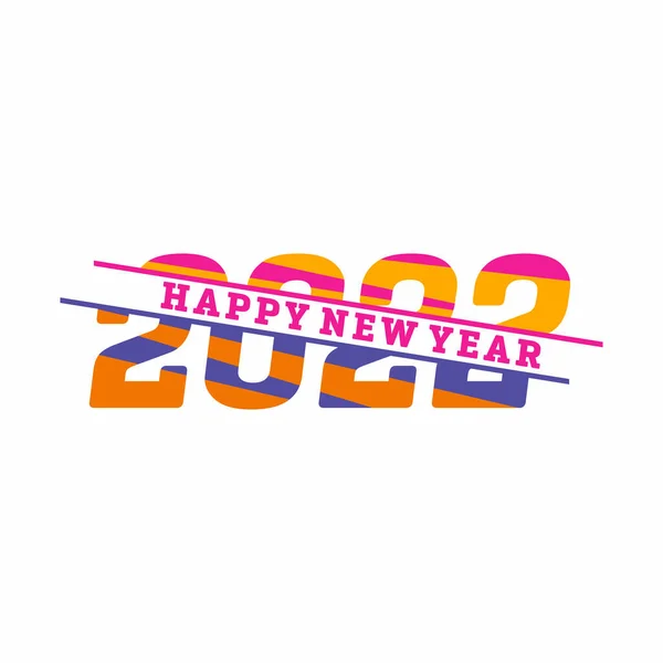 Yeni Yıl 2022, Mutlu Yıllar 2022, Tipografi 2022 Renkli Metin.