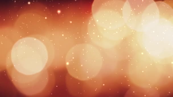 黄金の休日の輝きの背景、抽象的なオーバーレイとお祝いの光効果としての金ボケ — ストック動画