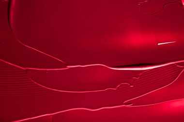 Lüks marka, tatil arkaplanı veya soyut duvar sanatı ve boya vuruşları için makyaj malzemesi olarak kırmızı ruj veya dudak parlatıcısı dokusu, makyaj ve güzellik ürünleri