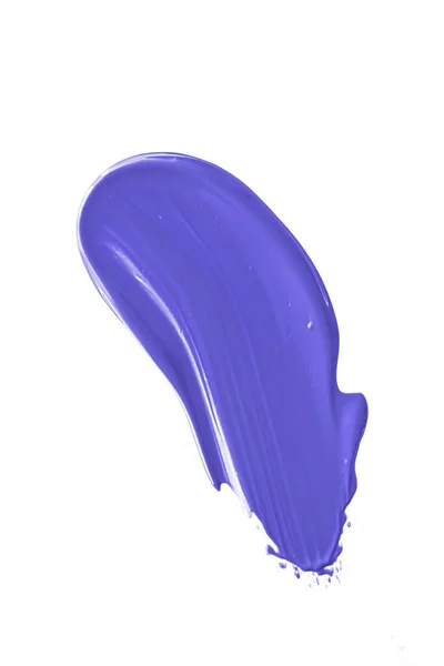 Lavanda púrpura belleza cosmética textura aislada sobre fondo blanco, mancha de maquillaje manchado o mancha de productos cosméticos, pinceladas pinceladas — Foto de Stock