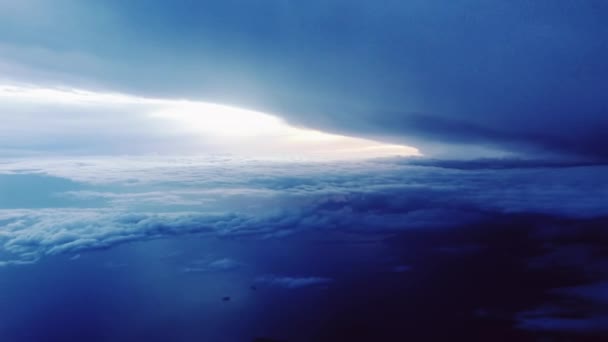 Céu por do sol e horizonte azul como fundo da natureza — Vídeo de Stock