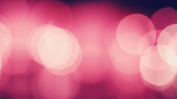 粉红波克为假日背景，抽象叠层和节日灯饰效果为焦距模糊背景 — 图库视频影像