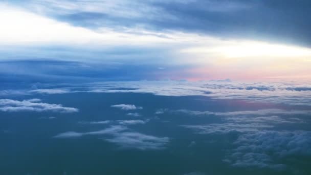 Tramonto cielo e orizzonte blu come sfondo della natura — Video Stock