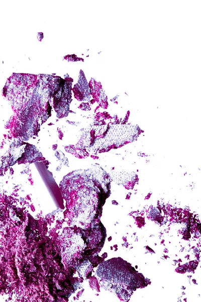 Cosméticos Sombra Orgânica Mineral Produto Cosmético Corado Esmagado Isolado Fundo — Fotografia de Stock