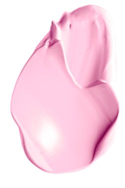 Beyaz arkaplanda yalıtılmış pembe güzellik kozmetik dokusu, lekeli makyaj kremi lekesi veya temel lekesi, kozmetik ürün ve boya vuruşları.
