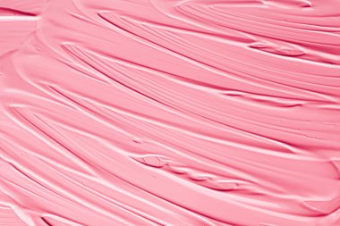 Lüks marka, tatil arkaplanı veya soyut duvar sanatı ve boya vuruşları için kozmetik arka plan, makyaj ve güzellik ürünleri olarak pembe ruj veya dudak parlatıcısı