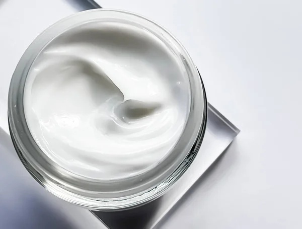 Face Cream Moisturiser Jar Product Sample Glass Beauty Skincare Cosmetic — Zdjęcie stockowe