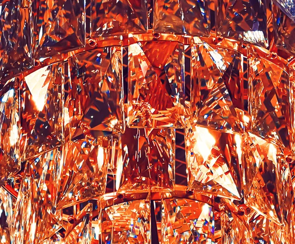 Soyut arkaplan olarak kristal cam avize, ev dekorasyonu ışıklandırma ayrıntısı ve lüks iç tasarım konsepti