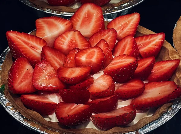 Fruits Berry Tartlets Tarts Fruit Dessert Sweet Food Delicious Pastry — Stock Fotó