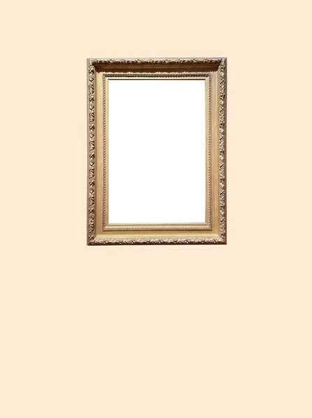 Antique Art Fair Gallery Frame Beige Wall Auction House Museum — Φωτογραφία Αρχείου