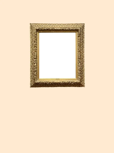 Antique Art Fair Gallery Frame Beige Wall Auction House Museum — Stock Photo, Image