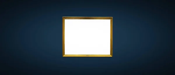 Antique Art Fair Gallery Frame Royal Blue Wall Auction House — Φωτογραφία Αρχείου