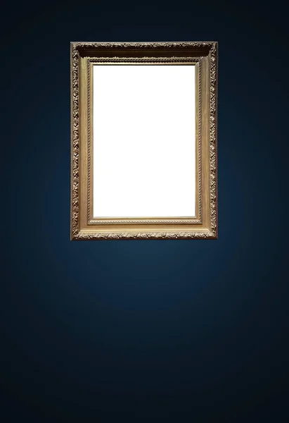 Antique Art Fair Gallery Frame Royal Blue Wall Auction House — Φωτογραφία Αρχείου