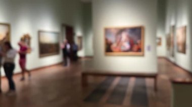 Bulanık müze içi, sanat tarihi ve kültür konsepti