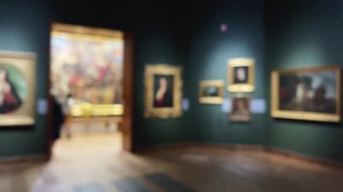Bulanık müze içi, sanat tarihi ve kültür konsepti