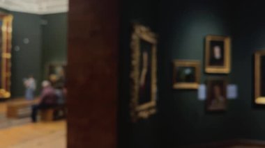 Bulanık müze içi, sanat tarihi ve kültür konsepti