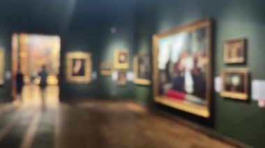 Bulanık müze içi, sanat tarihi ve kültür konsepti