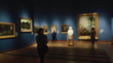 Bulanık müze içi, sanat tarihi ve kültür konsepti