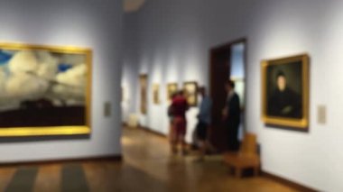 Bulanık müze içi, sanat tarihi ve kültür konsepti