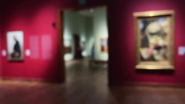 Bulanık müze içi, sanat tarihi ve kültür konsepti
