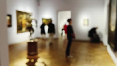 Bulanık müze içi, sanat tarihi ve kültür konsepti
