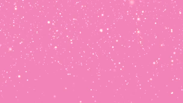 粉色背景 节日设计和少女背景概念的金色光芒 — 图库视频影像
