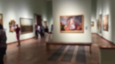 Bulanık müze içi, sanat tarihi ve kültür konsepti