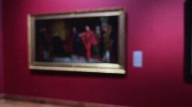 Bulanık müze içi, sanat tarihi ve kültür konsepti