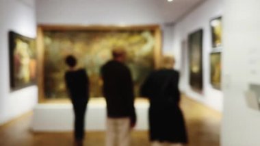 Bulanık müze içi, sanat tarihi ve kültür konsepti