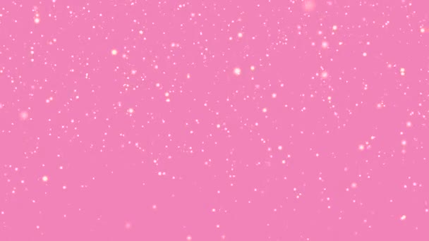 粉色背景 节日设计和少女背景概念的金色光芒 — 图库视频影像