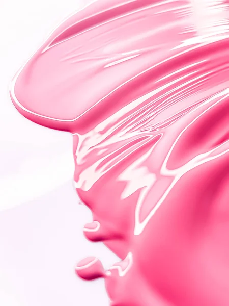 Glossy Pink Cosmetic Texture Beauty Make Product Background Skincare Cosmetics — Stockfoto