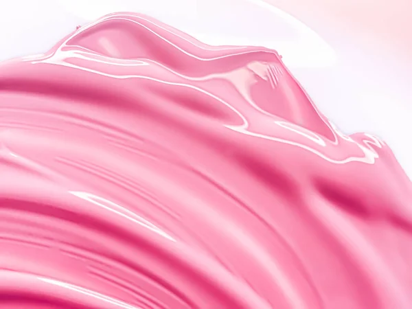 Glossy pink cosmetic texture as beauty make-up product background, skincare cosmetics and luxury makeup brand design concept