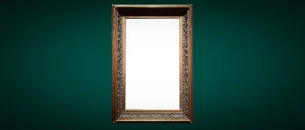 Antique Art Fair Gallery Frame Royal Green Wall Auction House — Zdjęcie stockowe