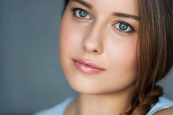 Schönheit Make Und Hautpflege Kosmetik Modell Gesicht Porträt Schöne Frau — Stockfoto