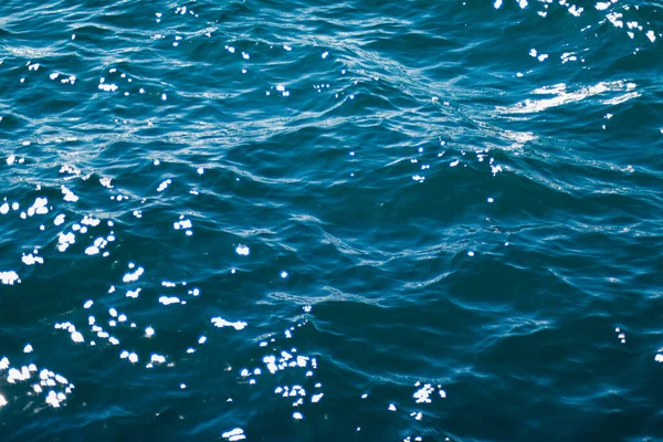 Deep Blue Sea Water Texture Dark Ocean Waves Background Nature — Stock Photo, Image