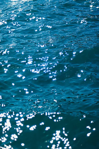Deep Blue Sea Water Texture Dark Ocean Waves Background Nature — Stockfoto