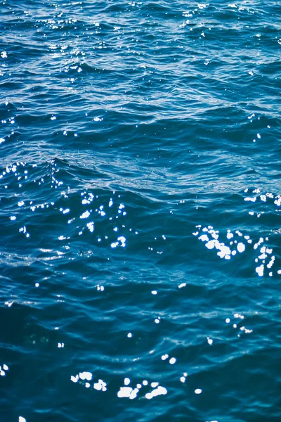 Deep Blue Sea Water Texture Dark Ocean Waves Background Nature — ストック写真