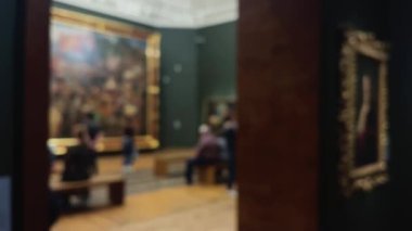 Bulanık müze içi, sanat tarihi ve kültür konsepti