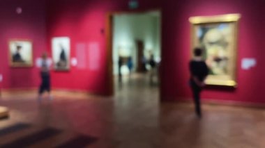 Bulanık müze içi, sanat tarihi ve kültür konsepti