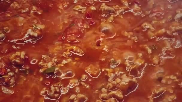 Cuisine Sauce Bolognaise Concept Alimentaire Recette — Video