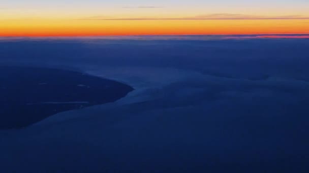 Vista Aérea Del Cielo Atardecer Sobre Mar Inglaterra Reino Unido — Vídeos de Stock