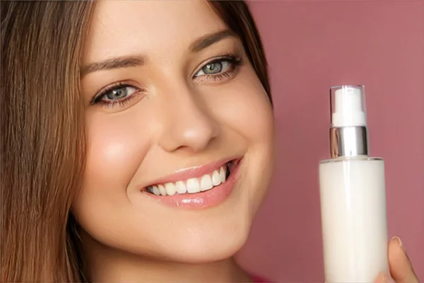 Beauty Makeup Skincare Cosmetics Model Face Portrait Woman Skin Care — Fotografie, imagine de stoc