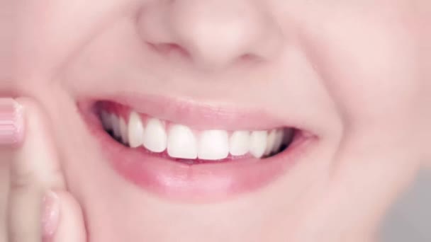 Gigi Yang Sehat Perawatan Gigi Dan Kedokteran Gigi Kulit Putih — Stok Video