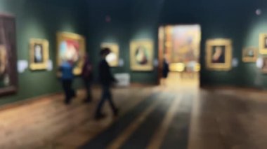 Bulanık müze içi, sanat tarihi ve kültür konsepti