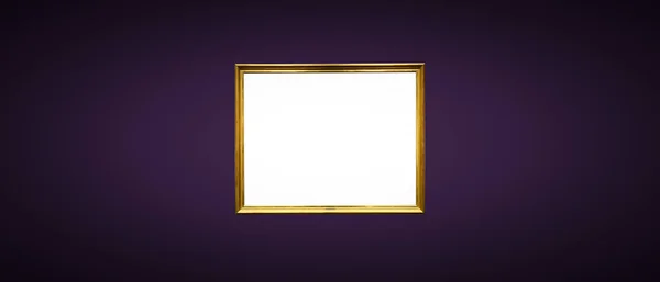 Antique Art Fair Gallery Frame Royal Purple Wall Auction House — стоковое фото